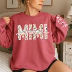 Personalized Floral Mimi T-Shirt for Grandma