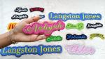 Set of 2 Personalized Embroidered Name Patches
