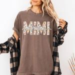 Personalized Floral Mimi T-Shirt for Grandma