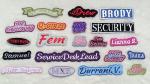 Set of 2 Personalized Embroidered Name Patches