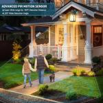 LWSOY Waterproof Motion Sensor Wall Lanterns - 2 Pack