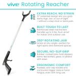 Vive 32" Reacher Grabber with Rotating Handle