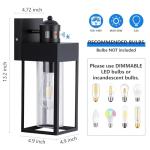 LWSOY Waterproof Motion Sensor Wall Lanterns - 2 Pack