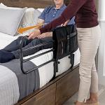 Adjustable Bed Rail with Organizer for Seniors