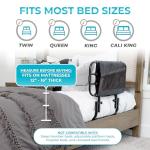 Adjustable Bed Rail with Organizer for Seniors