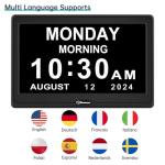 Extra Large Digital Clock for Seniors with Alarms