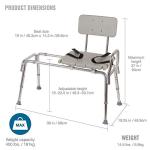 DMI Adjustable Transfer Bench and Shower Chair