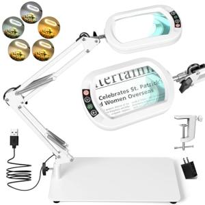 10X LED Magnifying Glass with Adjustable Stand