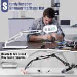 10X LED Magnifying Glass with Adjustable Stand