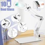 10X LED Magnifying Glass with Adjustable Stand