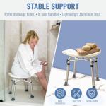 Heavy Duty Adjustable Shower Chair for Seniors