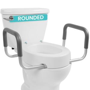 Vive Raised Toilet Seat Riser with Handles