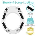 Vive Raised Toilet Seat Riser with Handles