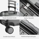 KROSER Expandable Spinner Carry-On Luggage with USB Port