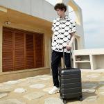KROSER Expandable Spinner Carry-On Luggage with USB Port