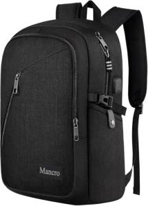 MANCRO Anti-Theft 17.3" Laptop Travel Backpack