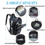 BJIAX 40L USB Charging Travel Laptop Backpack