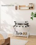 FENDEE Smart Folding Luggage Rack with Shoe Shelf