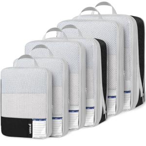 Prezon 6-Piece Compression Packing Cube Set