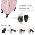 Mefeir 2-in-1 Makeup Train Case on Wheels