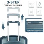 Somago Lightweight Polypropylene Luggage Set with Spinner Wheels