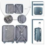 Somago Lightweight Polypropylene Luggage Set with Spinner Wheels