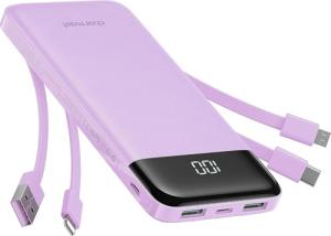 Charmast Slim 10000mAh Power Bank with Cables