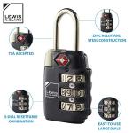 Lewis N. Clark TSA-Approved 3 Dial Luggage Lock