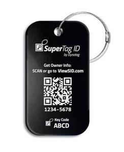 Dynotag Sentry Smart Luggage Tag with Steel Loop
