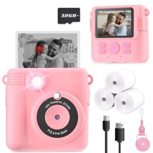 Instant Print Camera for Kids - Pink