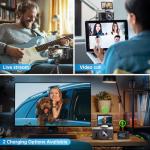 4K WiFi Camera with 64MP and 180° Flip Screen