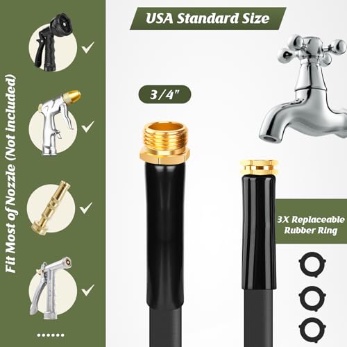 50FT Lightweight No-Kink Garden Hose for Outdoors