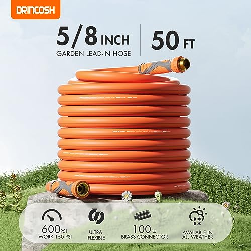 DRINCOSH 50 ft Flexible Garden Hose with Grip
