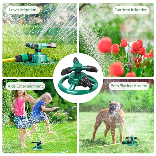 Adjustable 360° Lawn Sprinkler for Large Areas