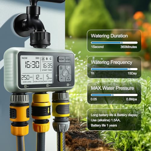 CROSOFMI Programmable Garden Watering Timer