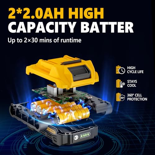 Alloyman 20V Pole Hedge Trimmer with Batteries