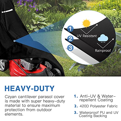 Heavy Duty Outdoor Lawn Mower Cover with Storage