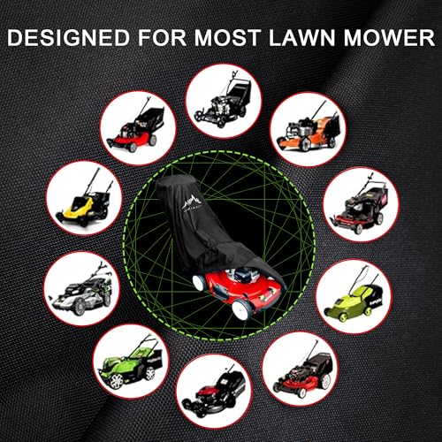 Himal Outdoors Heavy Duty Lawn Mower Cover - Black