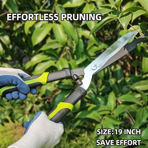 19-Inch Hedge Clippers with Sharp Wavy Blades