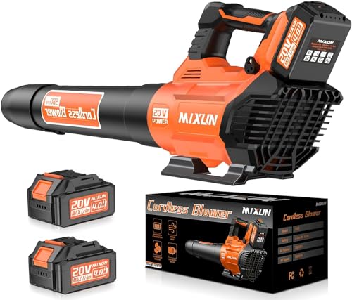 Cordless Electric Leaf Blower with Batteries and Charger
