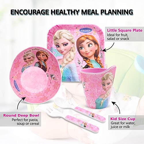 Frozen Queen Elsa & Princess Anna 5-Piece Tableware Set