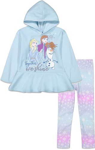 Disney Frozen 2 Elsa Anna Ruffle Hoodie & Leggings Set