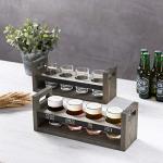 Vintage Wood Beer Flight Sampler Tray Set