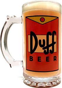 Duff Beer Mug - 16oz Clear Glass - Simpsons Design