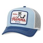 Hamm's Beer Adjustable Baseball Cap in White/Blue