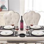 Set of 6 Fun Leather Coasters with Holder