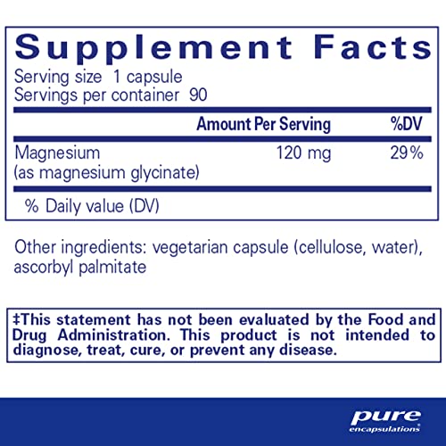 Pure Encapsulations Magnesium Glycinate for Relaxation & Health