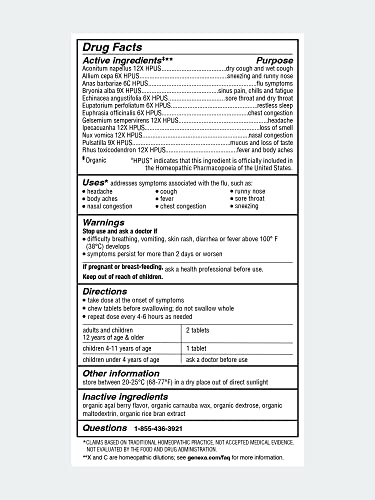 Genexa Flu Fix 60 Tablets - Multi-Symptom Remedy