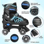 Adjustable Kids Roller Skates with 8 LED Wheels