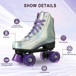 Holographic High-Top Roller Skates for All Ages
